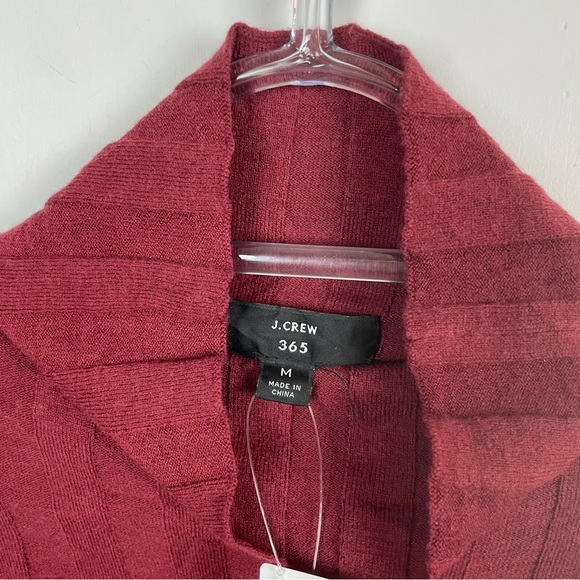 J. Crew 365 Stretch Ribbed Turtleneck Sweater Burgundy Size Medium - Picture 7 of 8